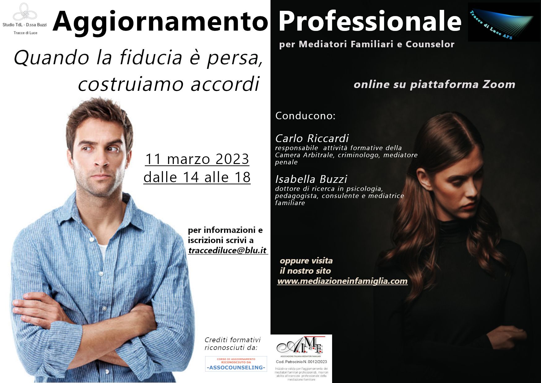 Aggiornamento Professionale Mediatore Familiare e Counselor