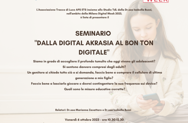 Seminario "Dalla digital Akrasia al bon ton digitale"