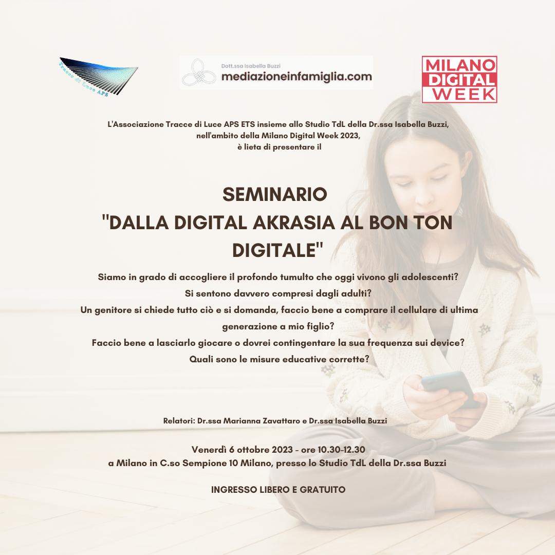 Seminario "Dalla digital Akrasia al bon ton digitale"